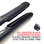 Buy Alan Truman Black Diamond Slim Crimper | Super Convenient For Root Lifts And Hair Styling| Volume And Crimp That Last Until The Next Wash| Frizz Free Crimps| 6 Deep Teeth Crimp Plates| Micro Chip Regulted Temperature Control - Purplle