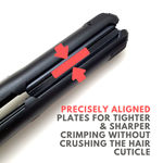 Buy Alan Truman Black Diamond Slim Crimper | Super Convenient For Root Lifts And Hair Styling| Volume And Crimp That Last Until The Next Wash| Frizz Free Crimps| 6 Deep Teeth Crimp Plates| Micro Chip Regulted Temperature Control - Purplle