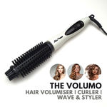 Buy Alan Truman Volumo | Immense Volume| Hair Volumising And Curling Tool| Protects Against Accidental Burns| Digital Temperatur Control| Even Heat Across the Barrel|Heat Resistant Bristles| Long Professional Barrel - Purplle
