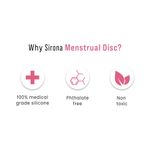 Buy Sirona Reusable Menstrual Cup Disc for Women – Small (1 Unit)| Period Disc with 100% Medical Grade Silicone | Up to 8 hour Protection | Non Toxic & Phthalate Free - Purplle