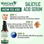 Buy WishCare 2% Salicylic Acid Serum for Reducing Acne & Blackheads with Zinc PCA, Tea Tree & Green Tea - Purplle