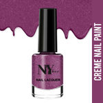 Buy NY Bae Creme Nail Enamel - Eclairs 19 (6 ml) | Purple | Smooth Creamy Finish | Rich Colour Payoff | Chip Resistant | Quick Drying | One Swipe Application | Vegan | Cruelty & Lead Free | Non-Toxic - Purplle