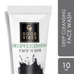 Buy Good Vibes Activated Charcoal Deep Cleansing Face Wash (10 ml) - Purplle