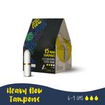 Buy Lemme Be Heavy Flow Tampons (Box of 15) 100% Cotton Certified Biodegradable  - Purplle