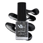 Buy NY Bae Galasexy Nail Lacquer - Shimmery Black Hole 08 (6 ml) | Black | Shimmer Finish | High Colour Payoff | Chip Free | Long lasting | Cruelty Free - Purplle