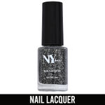 Buy NY Bae Galasexy Nail Lacquer - Shimmery Black Hole 08 (6 ml) | Black | Shimmer Finish | High Colour Payoff | Chip Free | Long lasting | Cruelty Free - Purplle