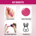 Buy NY Bae Sugar Effect Sprinkles Sundae Nail Lacquer - Dragonfruit Sprinkles Sundae 13 (6 ml) | Pink | Sugar Effect | Highly Pigmented | Chip Resistant | Non-Yellowing | Streak-free Application | Cruelty Free | Non-Toxic - Purplle