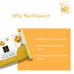 Buy Good Vibes Vitamin C Cleansing Facial Wipes | Refreshing, Rejuvenating | Vegan, No Parabens, No Sulphates, No Alcohol, No Mineral Oil (25 Wipes) - Purplle