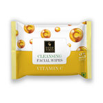 Buy Good Vibes Vitamin C Cleansing Facial Wipes | Refreshing, Rejuvenating | Vegan, No Parabens, No Sulphates, No Alcohol, No Mineral Oil (25 Wipes) - Purplle