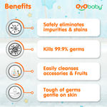 Buy OYO BABY Liquid Cleanser, Anti-Bacterial, Food Grade, For Baby Bottles, Accessories and Vegetables (500 ml) - Purplle