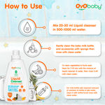 Buy OYO BABY Liquid Cleanser, Anti-Bacterial, Food Grade, For Baby Bottles, Accessories and Vegetables (500 ml) - Purplle