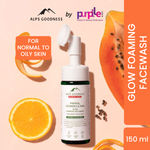 Buy Alps Goodness Papaya, Vitamin C & AHA Glow Foaming Face Wash For Normal to Oily Skin (150 ml) - Purplle