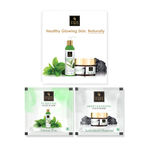 Buy Good Vibes Green Tea Face Wash & Activated Charcoal Mask (8+8 ml) - Purplle