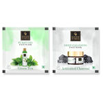Buy Good Vibes Green Tea Face Wash & Activated Charcoal Mask (8+8 ml) - Purplle
