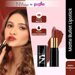 Buy NY Bae Super Matte Lipstick - Peppy Pearson 1 (4.2 g) | Nude Brown | Loaded With Vitamin E | Rich Colour | Long lasting | Smudgeproof | Vegan - Purplle