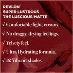 Buy Revlon Super Lustrous The Luscious Matte Lipstick - Hot Date - Purplle