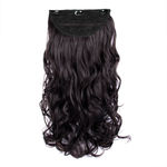 Buy STREAK STREET CLIP-IN 24" FULL-WAVY DARK BROWN HAIR EXTENSIONS - Purplle