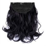 Buy STREAK STREET CLIP-IN 18" FULL-WAVY JET BLACK HAIR EXTENSIONS - Purplle