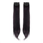 Buy STREAK STREET CLIP-IN 24" STRAIGHT NATURAL BLACK SIDE PATCHES (2pcs Set) - Purplle