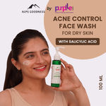 Buy Alps Goodness Acne Control Facewash For Dry Skin with Cinnamon, Salicylic Acid & Hyaluronic Acid (100 ml)| For Acne Prone Dry Skin | Sulphate Free, Soap Free, Silicone Free, Paraben Free, Mineral Oil Free | Salicylic Acid Face wash - Purplle