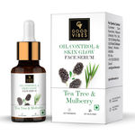 Buy Good Vibes Tea Tree + Mulberry Skin Glow & Oil Control Serum | Anti-Ageing| With Castor Oil | No Parabens, No Sulphates, No Silicones (10 ml) - Purplle