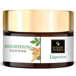 Buy Good Vibes Liquorice Brightening Face Mask | Removes Dirt & Impurities, Skin Cleansing | No Parabens, No Sulphates, No Mineral Oil, No Animal Testing (50 g) - Purplle