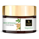 Buy Good Vibes Liquorice Brightening Face Mask | Removes Dirt & Impurities, Skin Cleansing | No Parabens, No Sulphates, No Mineral Oil, No Animal Testing (50 g) - Purplle