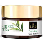 Buy Good Vibes Green Tea Purifying Face Scrub | Cleansing, Hydrating, Moisturizing | No Parabens, No Sulphates, No Mineral Oil, No Animal Testing (50 g) - Purplle