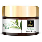 Buy Good Vibes Green Tea Purifying Face Scrub | Cleansing, Hydrating, Moisturizing | No Parabens, No Sulphates, No Mineral Oil, No Animal Testing (50 g) - Purplle