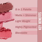 Buy NY Bae Pro Blush Palette - 02 (16 g) | Blendable | 8 In 1 | Matte & Shimmer Shades | Rich Colour | Multipurpose | Travel Friendly - Purplle