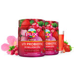 Buy PLIX UTI Probiotic Drink, 20Bn CFU, Urinary Tract Health Management and Immunity Shield with Cranberry Extract, Pack of 2 (Strawberry) - Purplle