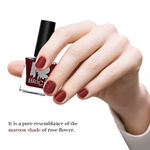 Buy Brick New York Nail Polish | Dark Maroon | Long Lasting Stand Out Nail Paint for Women | Glossy Finish 9 ml - Purplle
