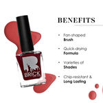Buy Brick New York Nail Polish | Dark Maroon | Long Lasting Stand Out Nail Paint for Women | Glossy Finish 9 ml - Purplle