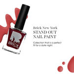 Buy Brick New York Nail Polish | Dark Maroon | Long Lasting Stand Out Nail Paint for Women | Glossy Finish 9 ml - Purplle