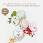 Buy Dove Exfoliating Body Polish Scrub, Rice Milk And Moisturizing Macadamia, 298 gm - Purplle