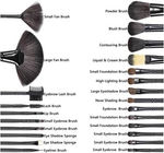 Buy Ronzille Professional Premium Makeup brush Set of 24 (Black) - Purplle