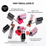 Buy SUGAR Cosmetics Air Kiss Powder Lipstick - 05 Strawberry Macaron- 2 gm |Super Pigmented | Transfer-proof and Water-resistant | Matte Finish - Purplle