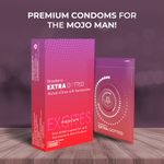 Buy Mojocare Excites Extra Dotted Condoms - Strawberry Flavoured - 10pc | With Benzocaine for Long Lasting Pleasure - Purplle