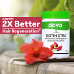 Buy OZiva Plant Based Biotin Xtra (with Keratin Builder) for Hair Repair & Regeneration, 60 Veg Biotin Capsules - Purplle