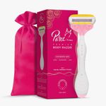 Buy Paree Prima Resuable Full Body Razors for Hassle Free Shaving for Women with 4 Blade Technology & Infused Coconut Oil for Arms, Legs and Bikini Line with Travel Pouch - Pack of 1 - Purplle
