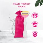 Buy Paree Prima Resuable Full Body Razors for Hassle Free Shaving for Women with 4 Blade Technology & Infused Coconut Oil for Arms, Legs and Bikini Line with Travel Pouch - Pack of 1 - Purplle