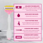 Buy Paree Prima Resuable Full Body Razors for Hassle Free Shaving for Women with 4 Blade Technology & Infused Coconut Oil for Arms, Legs and Bikini Line with Travel Pouch - Pack of 1 - Purplle