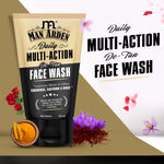 Buy Man Arden Daily Multi-Action De-Tan Face Wash Ubtan Turmeric + Saffron + Rose, 100 ml - Purplle