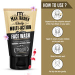 Buy Man Arden Daily Multi-Action De-Tan Face Wash Ubtan Turmeric + Saffron + Rose, 100 ml - Purplle