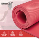 Buy MuscleXP Yoga Mat (10 mm) Extra Thick NBR Material for Men and Women, Exercise Mats with Carrying Strap for Workout, Yoga, Fitness, Pilates (Red) - Purplle