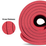 Buy MuscleXP Yoga Mat (10 mm) Extra Thick NBR Material for Men and Women, Exercise Mats with Carrying Strap for Workout, Yoga, Fitness, Pilates (Red) - Purplle