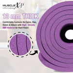 Buy MuscleXP Yoga Mat (13 mm) Extra Thick NBR Material for Men and Women, Exercise Mats with Carrying Strap for Workout, Yoga, Fitness, Pilates (Purple) - Purplle
