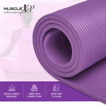 Buy MuscleXP Yoga Mat (13 mm) Extra Thick NBR Material for Men and Women, Exercise Mats with Carrying Strap for Workout, Yoga, Fitness, Pilates (Purple) - Purplle