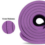 Buy MuscleXP Yoga Mat (13 mm) Extra Thick NBR Material for Men and Women, Exercise Mats with Carrying Strap for Workout, Yoga, Fitness, Pilates (Purple) - Purplle
