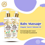 Buy Mom & World Baby Massage Pure Organic Sweet Almond Oil Cold Pressed | Hypoallergenic & Dermatologically Tested with No Mineral Oil, 200 ml - Purplle